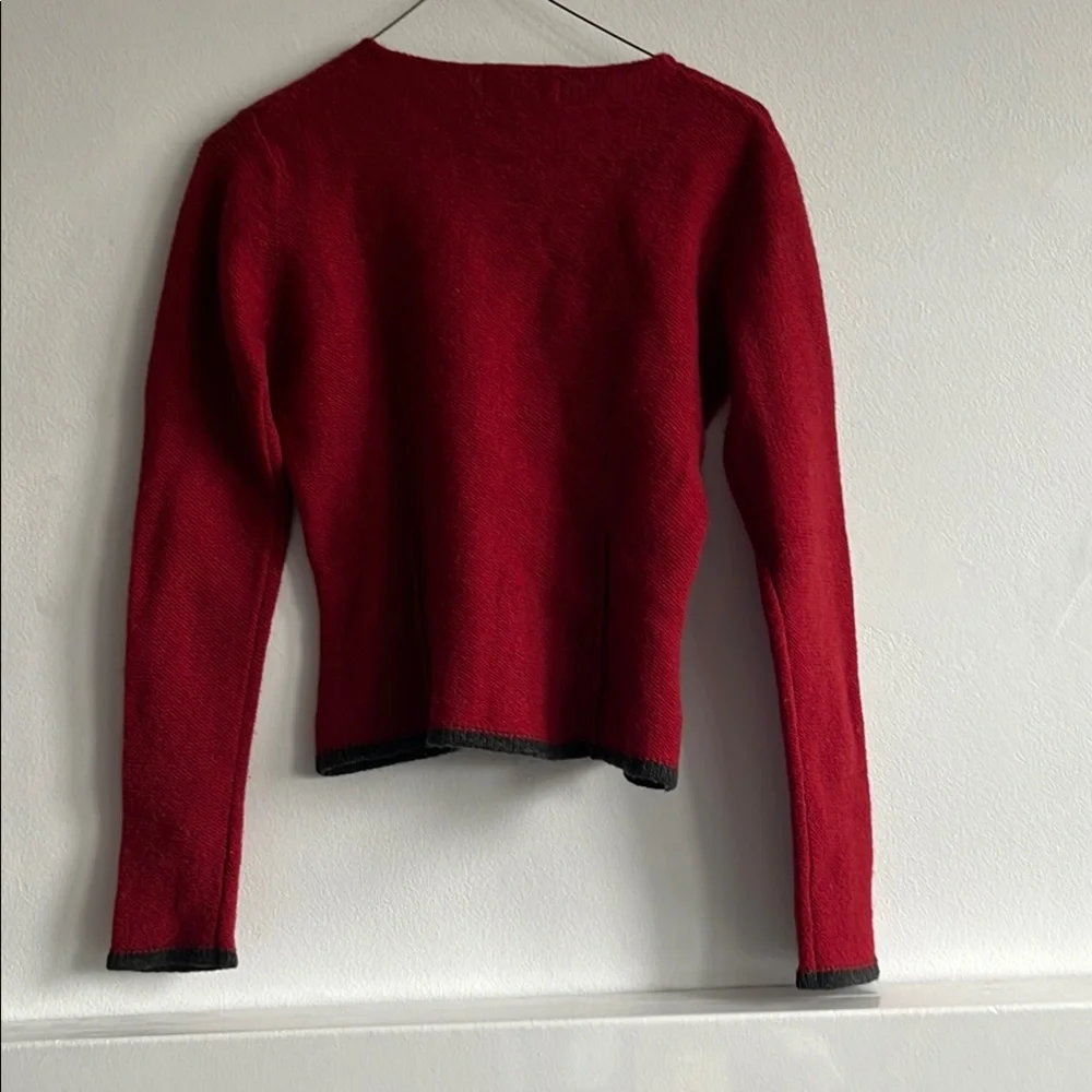 Eddie Bauer Red Crew Neck Sweater - Picture 2 of 4
